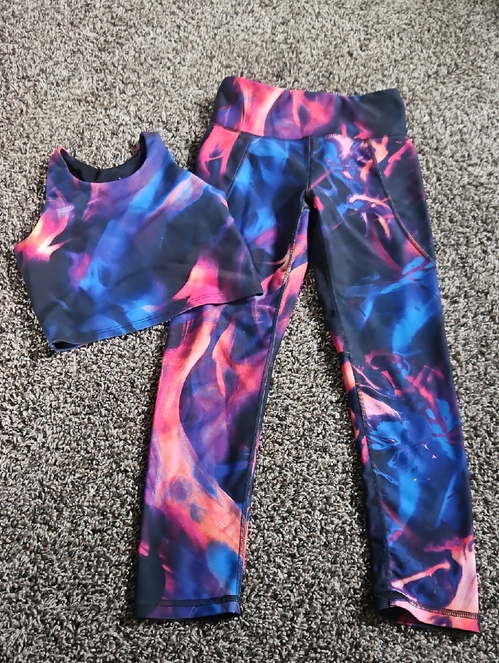 Old Navy Active Power Soft Built In Bra Tank + Legging Set Size M 8